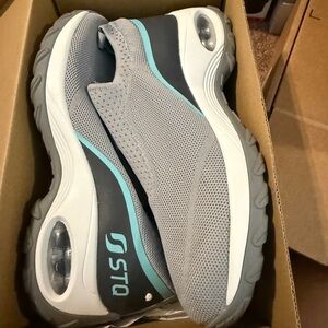 STQ Gray and Blue Sneakers